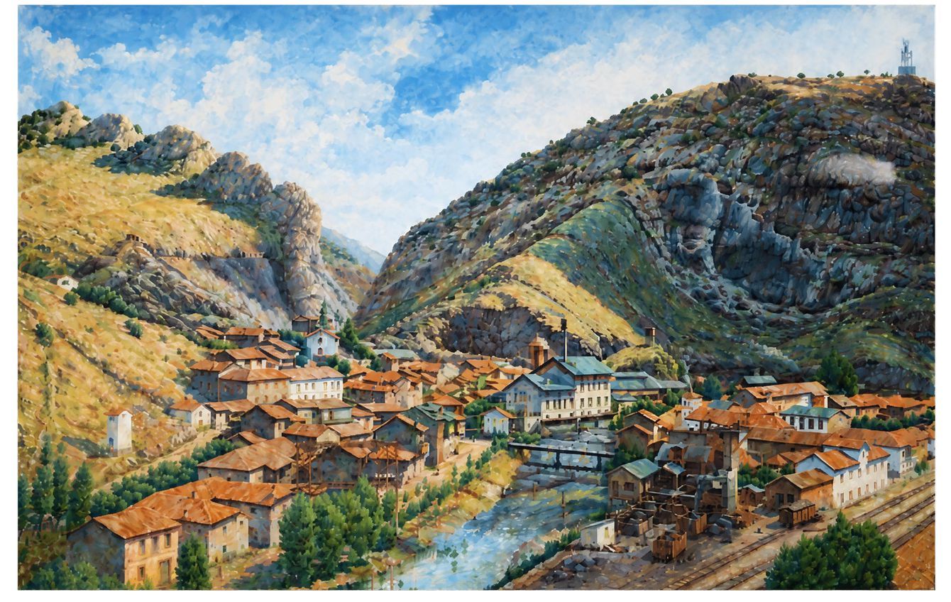 Paisaje de Santa Lucía, obra de Mateo Jiménez Murguía.