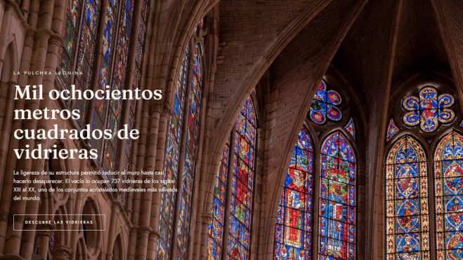 El apartado sobre las vidrieras de la Catedral de León. El apartado sobre las vidrieras de la Catedral de León.