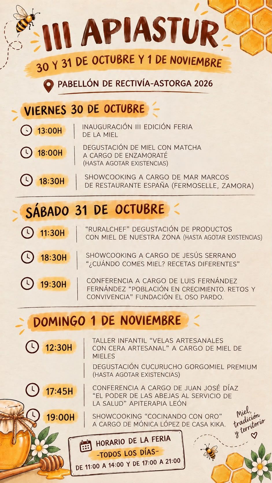 Cartel con la programación. Cartel con la programación.