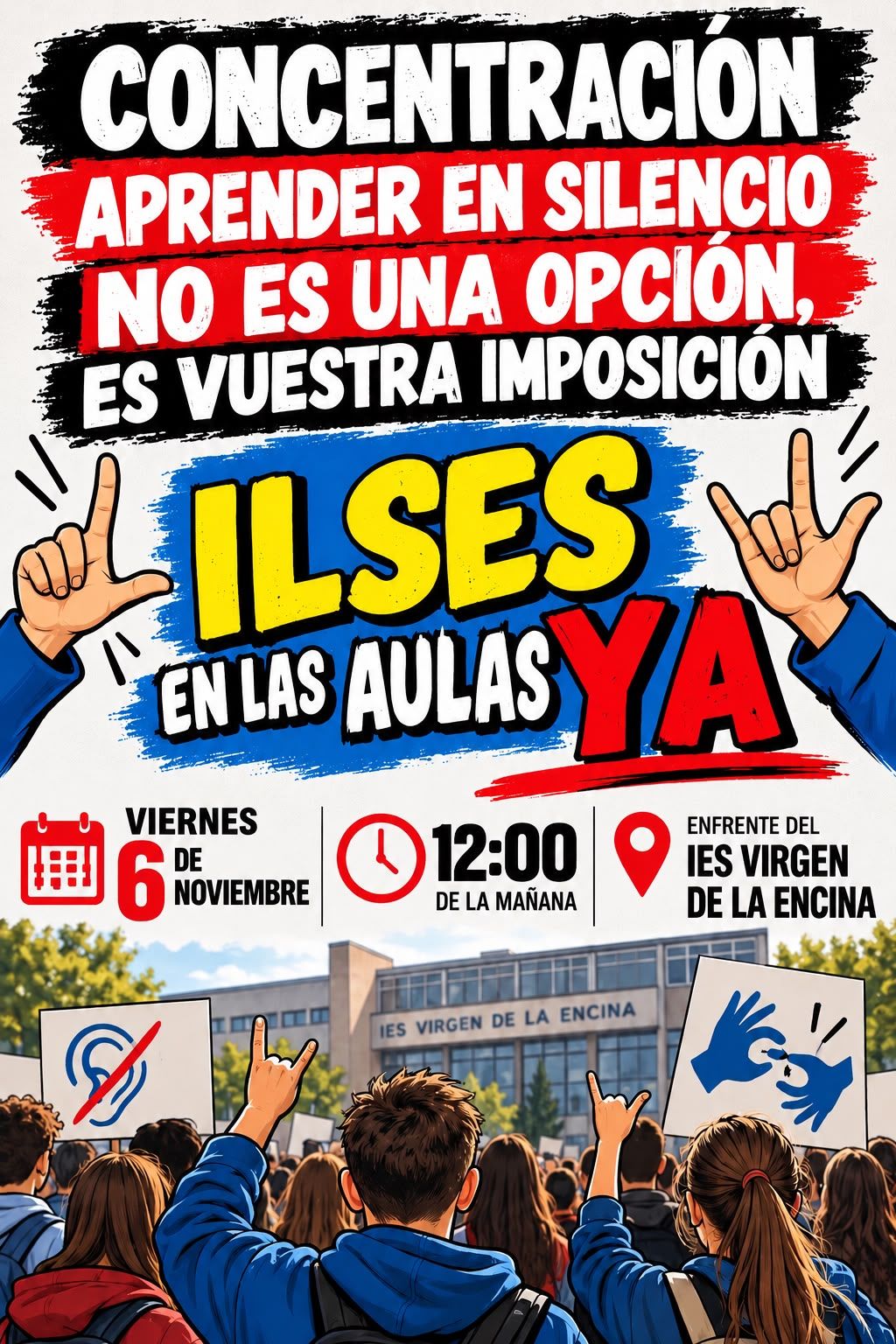 Cartel de la concentración convocada.