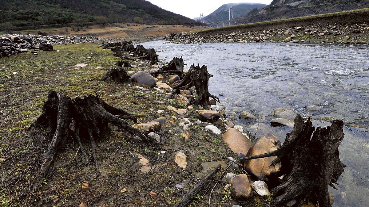 Fotografía de archivo reciente del embalse de Los Barrios de Luna. | DANIEL MARTÍN