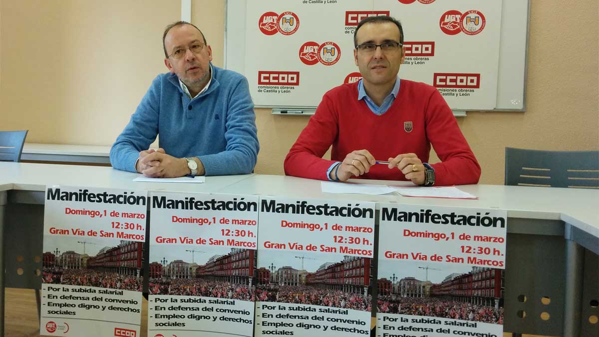 Ignacio Fernández (CCOO) y Manuel Mayo (UGT).