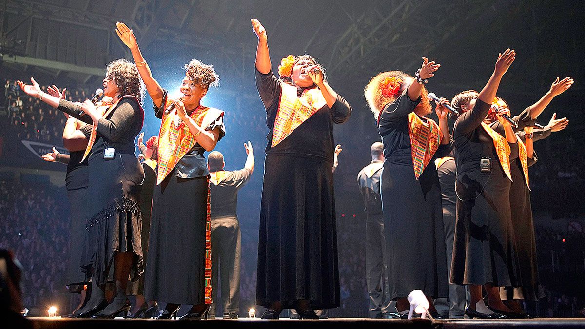 Los componentes del Harlem Gospel Choir iniciaron el pasado 15 de diciembre en el Teatro Nuevo Apolo de Madrid una gira por nuestro país.