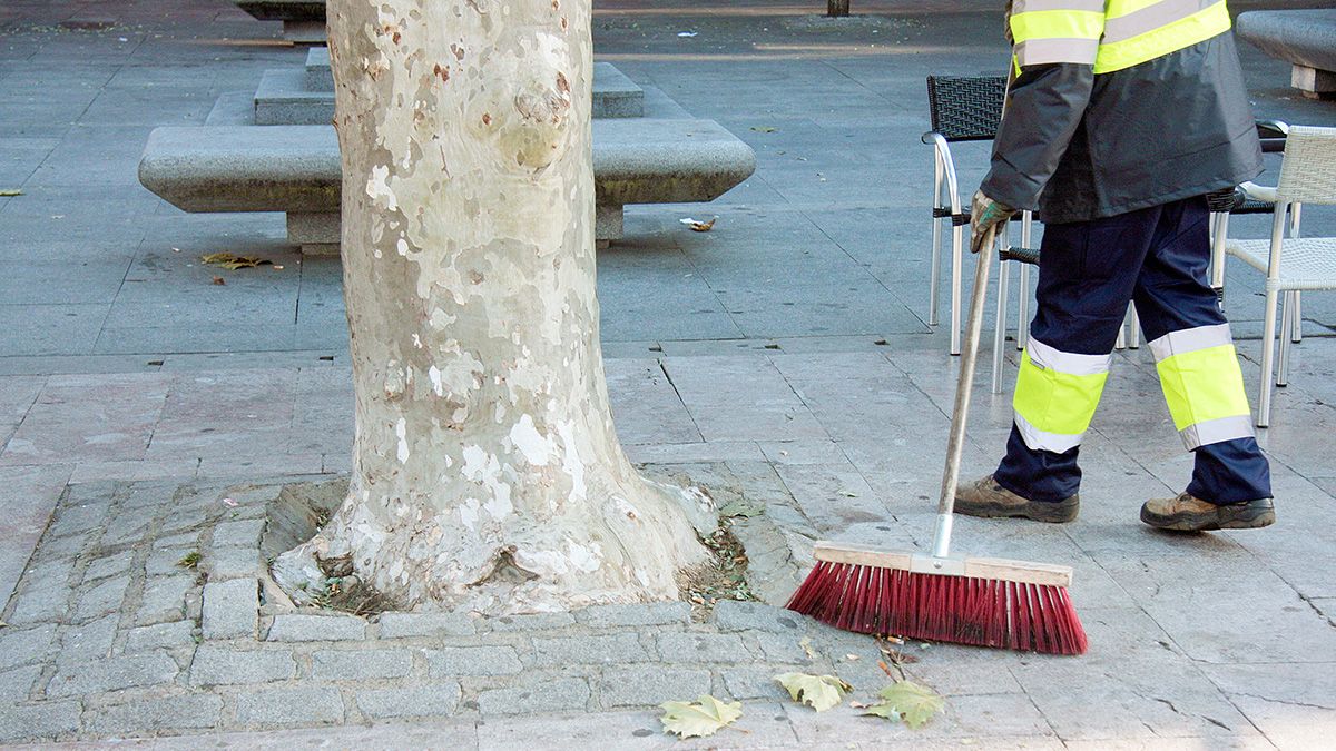 Imagen de uno de los operarios de la limpieza viaria | DANIEL MARTÍN