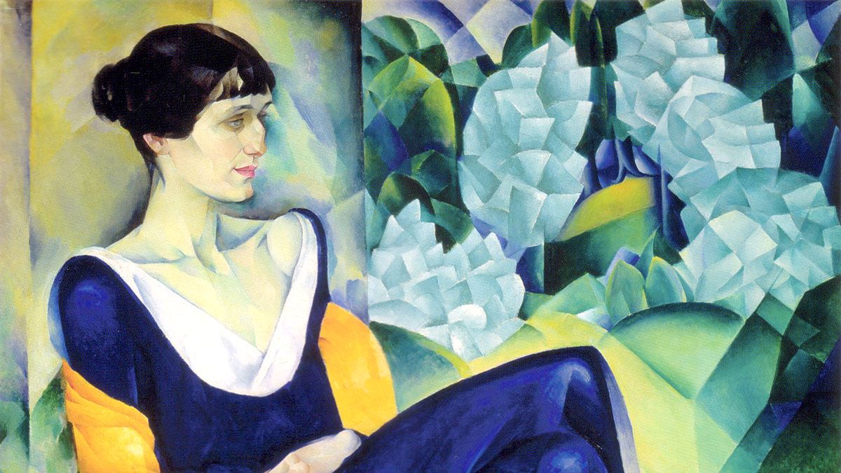 Anna Ajmátova retratada por Modigliani.