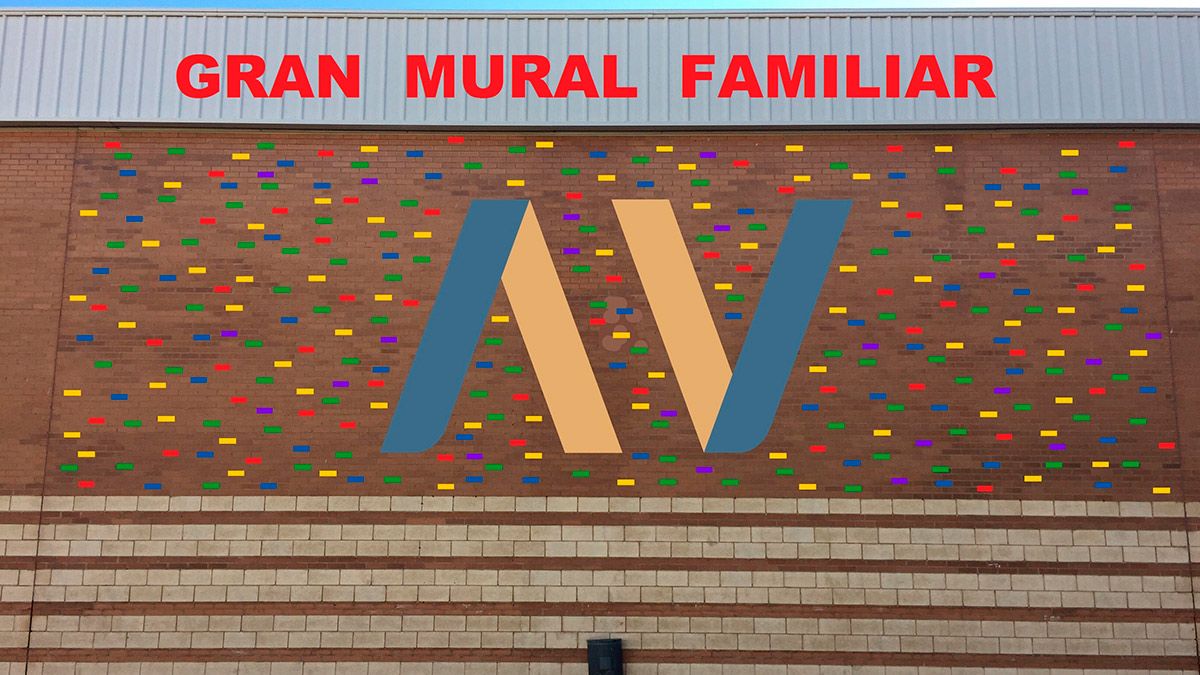 Aspecto que tendrá el mural que elaborarán a raíz de las donaciones en la pared del patio del colegio. | L.N.C.