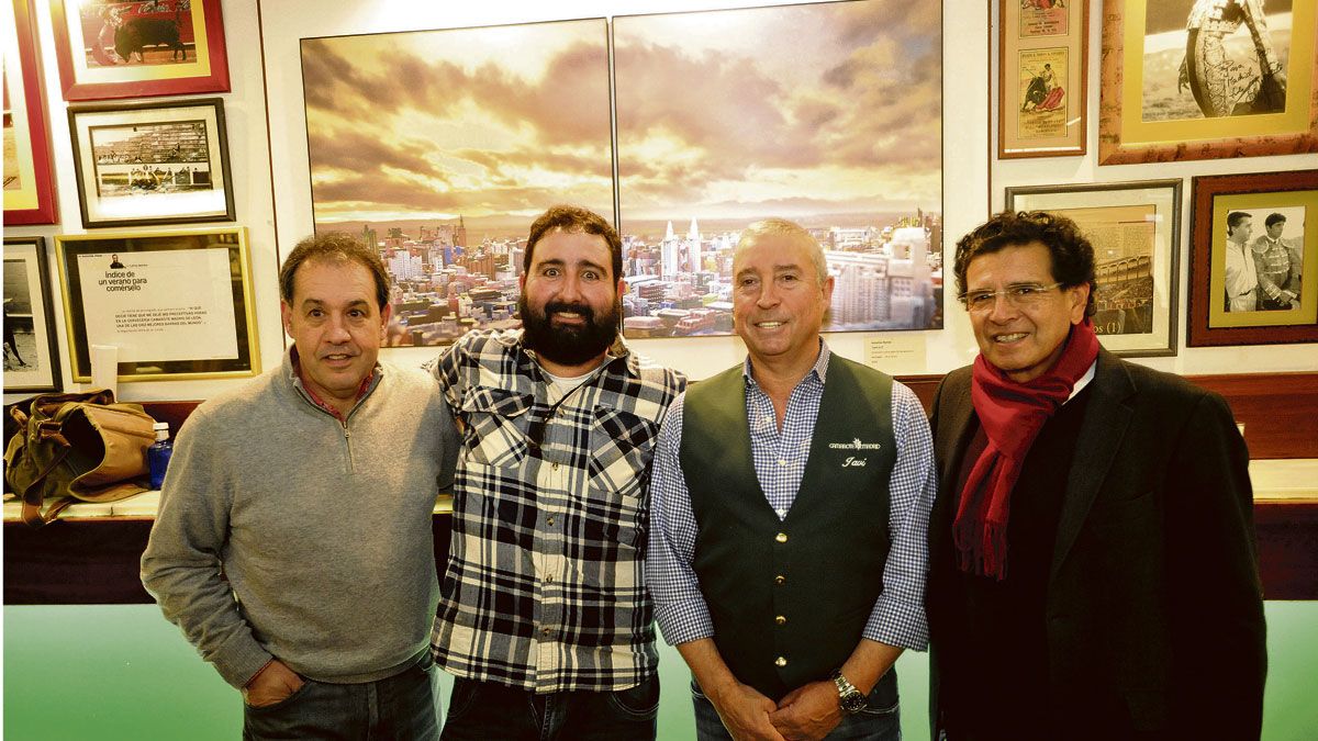 PabloMartínez, Sebastián Román, Javier Gómez y José García Cosamalón, ayer en el Camarote Madrid. | DANIEL MARTÍN