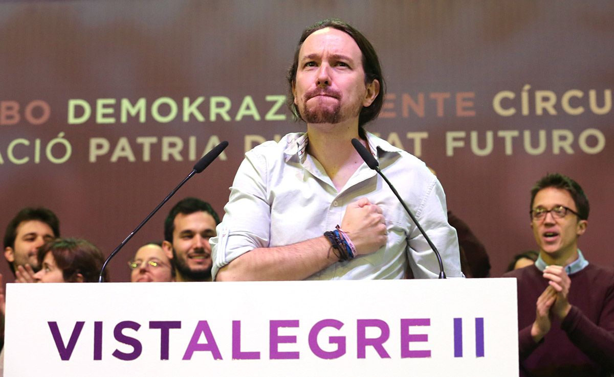 Pablo Iglesias durante la II Asamblea Ciudadana de Podemos. Vistalegre II. | ICAL