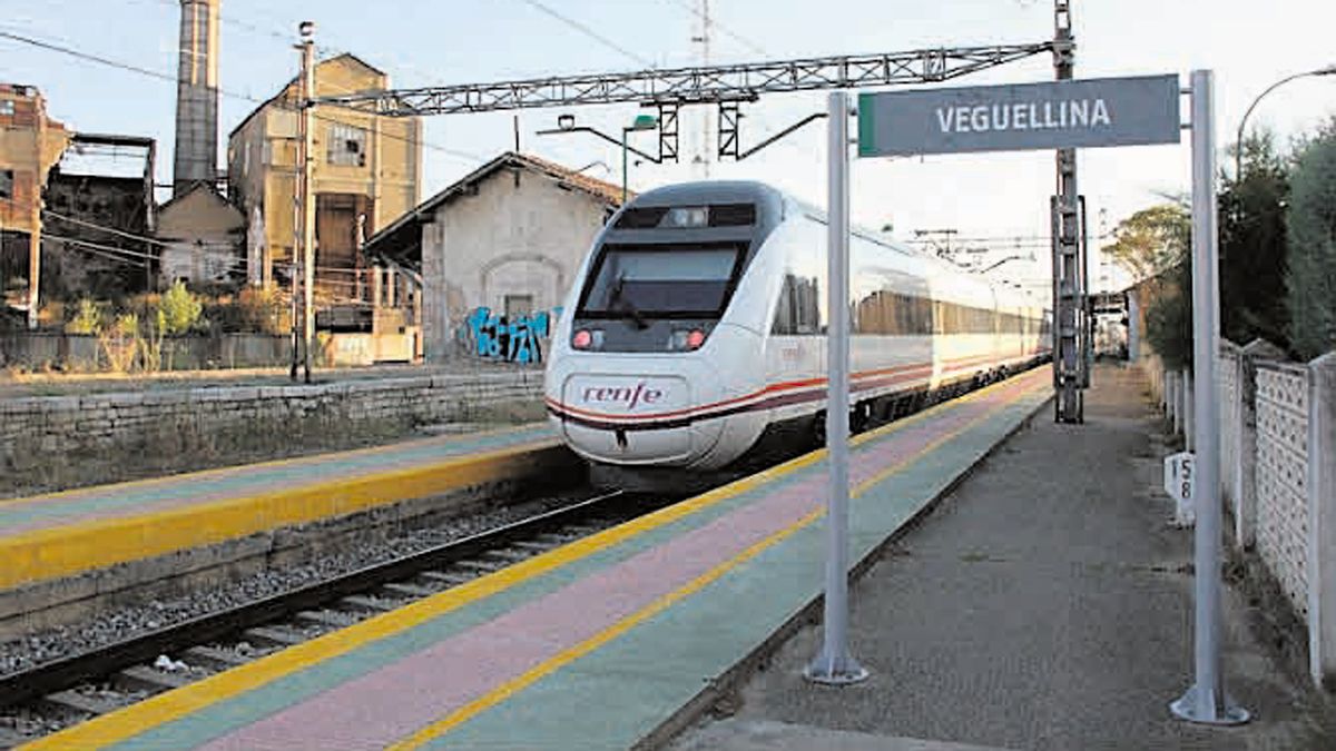Una imagen de la estación de tren de Veguellina de Órbigo.