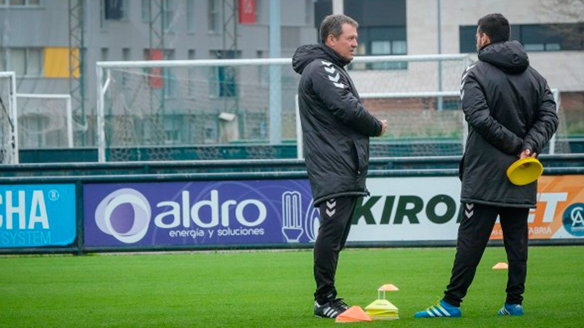 Viadero, durante el entrenamiento. | RACINGCLUB