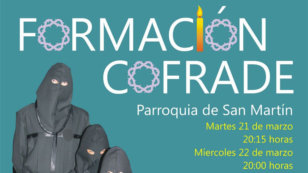 El cartel anunciador de estas jornadas de formación cofrade. | L.N.C.