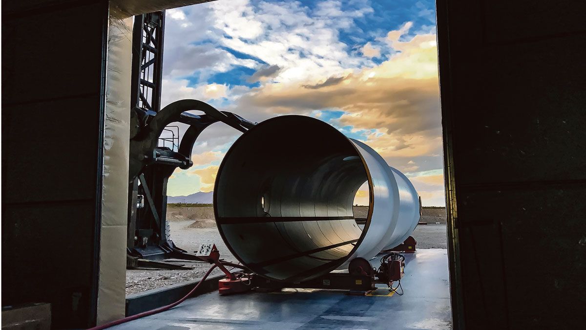 Imagen del tubo de Hyperloop.