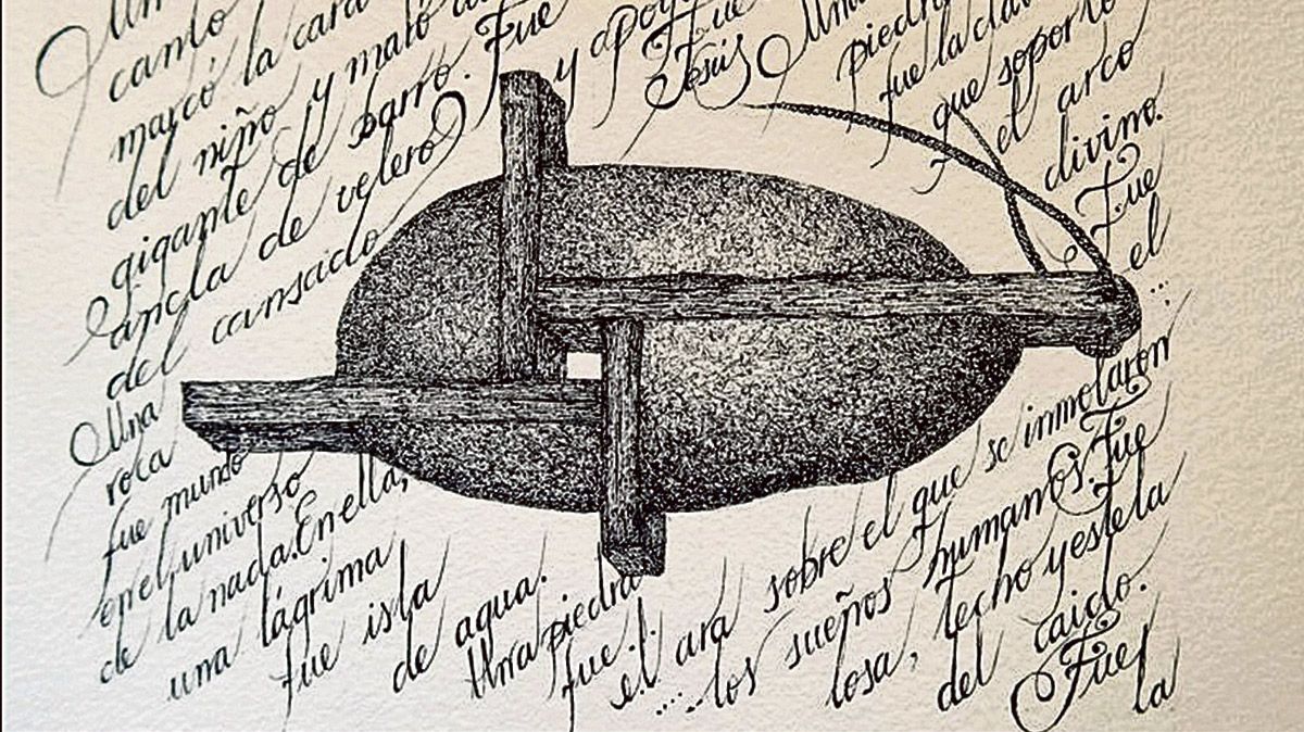 Algunos de los dibujos llevan también algunos textos en prosa muy poética.