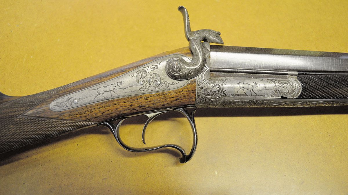 Detalle de la escopeta del siglo XIX erigida en ‘pieza del mes’ del Museo Sierra Pambley. | L.N.C.