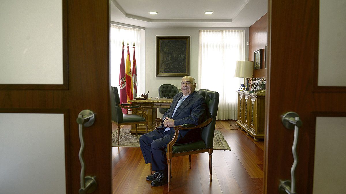 Manuel Lamelas, presidente de la Cámara de Comercio de León. | MAURICIO PEÑA