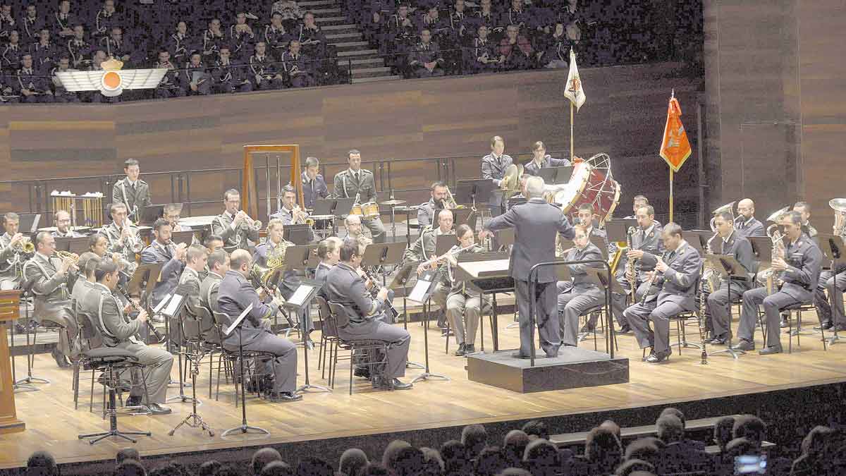La Unidad demúsica de la Academia Básica del Aire durante el concierto celebrado en noviembre de 2016 con motivo de la festividad de Santa Cecilia. | MAURICIO PEÑA