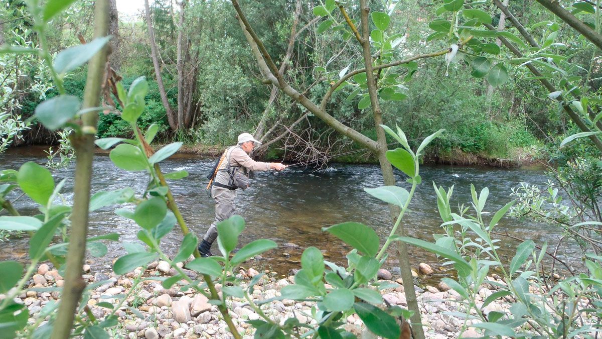 Un pescador en un río de la provincia. | R.P.M.