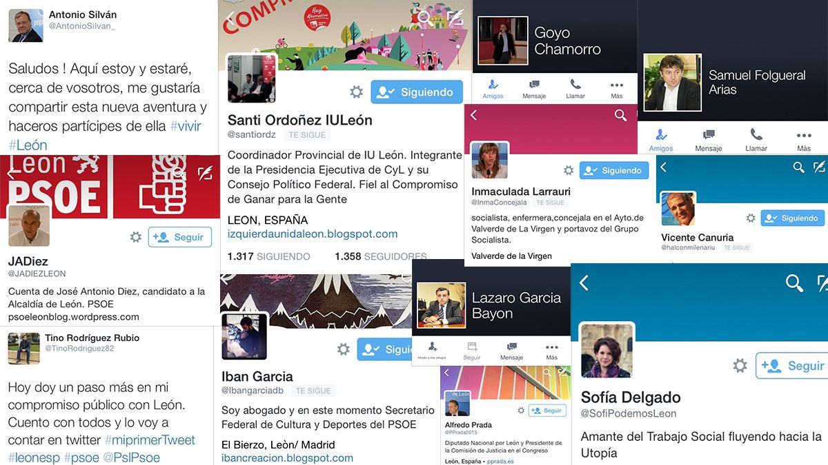La precampaña electoral ha hecho estrenar cuenta en las redes sociales a muchos candidatos leoneses.