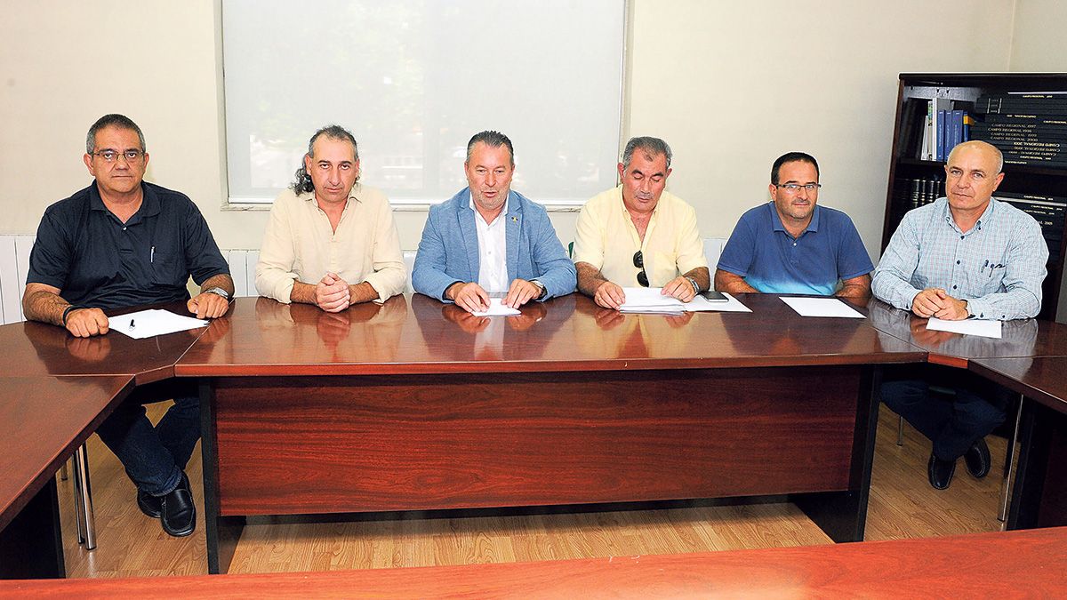 Los representantes de Asaja, UCCL y UPA en Castilla y León. | L.N.C.