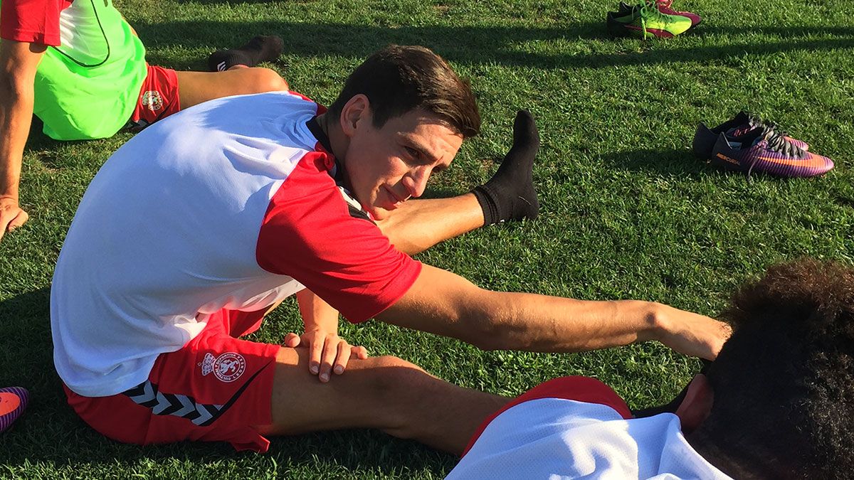 Magallán, durante su primer entrenamiento con la Cultural. | L.N.C.