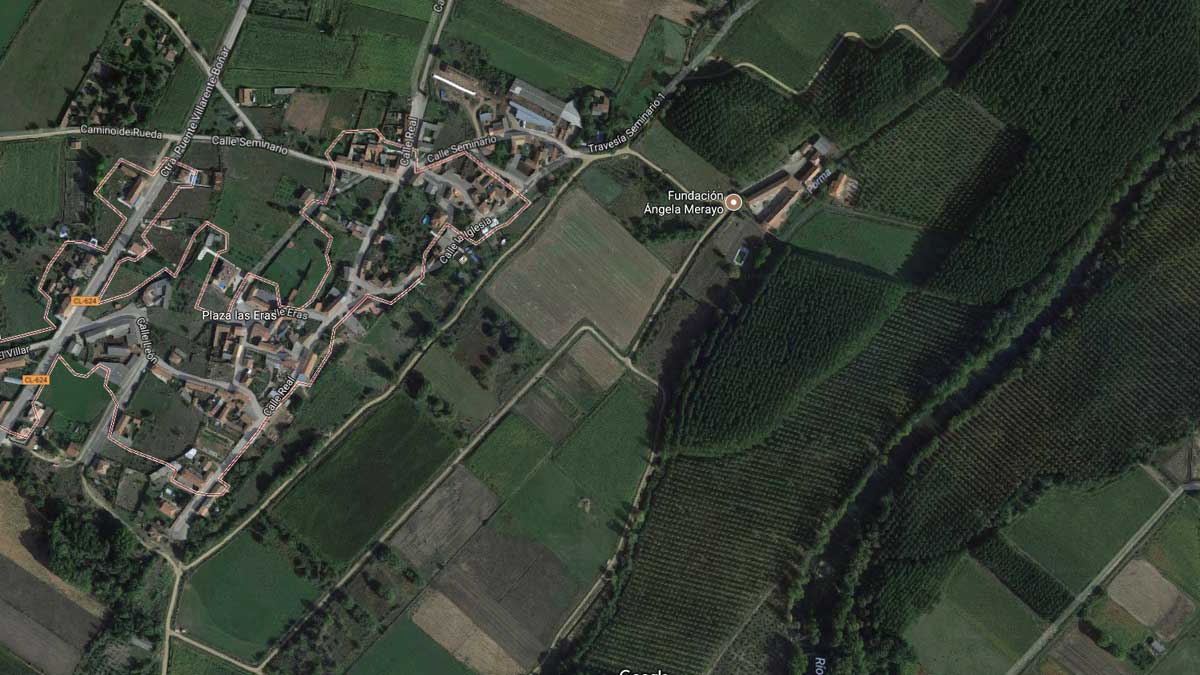 El río se encuentra a unos cientos de metros de la localidad. | Google Maps