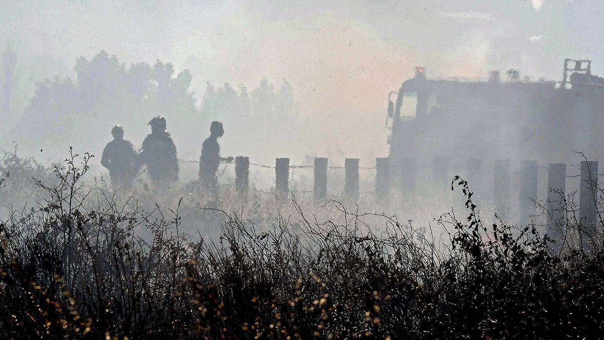 Imagen del incendio que hubo este jueves en los alrededores de León. | ICAL