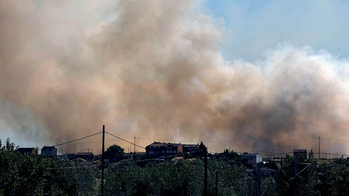 Imagen del incendio de este jueves en La Virgen. | ICAL