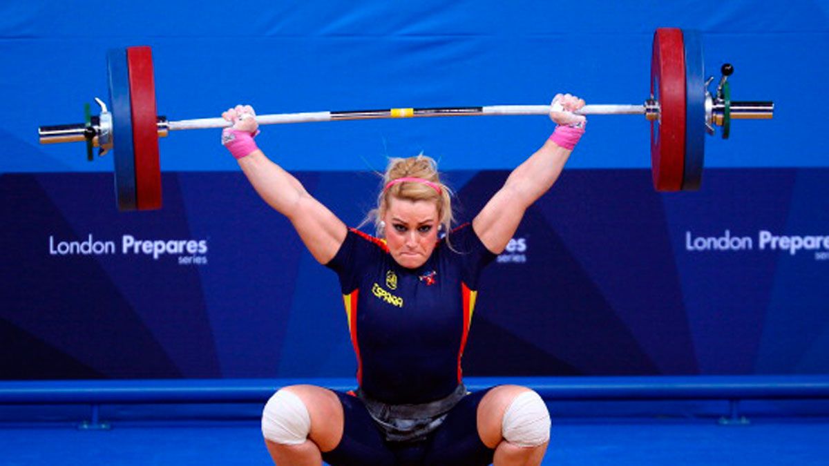 Lydia Valentín, durante un ejercicio en los Juegos Olímpicos de Londres.