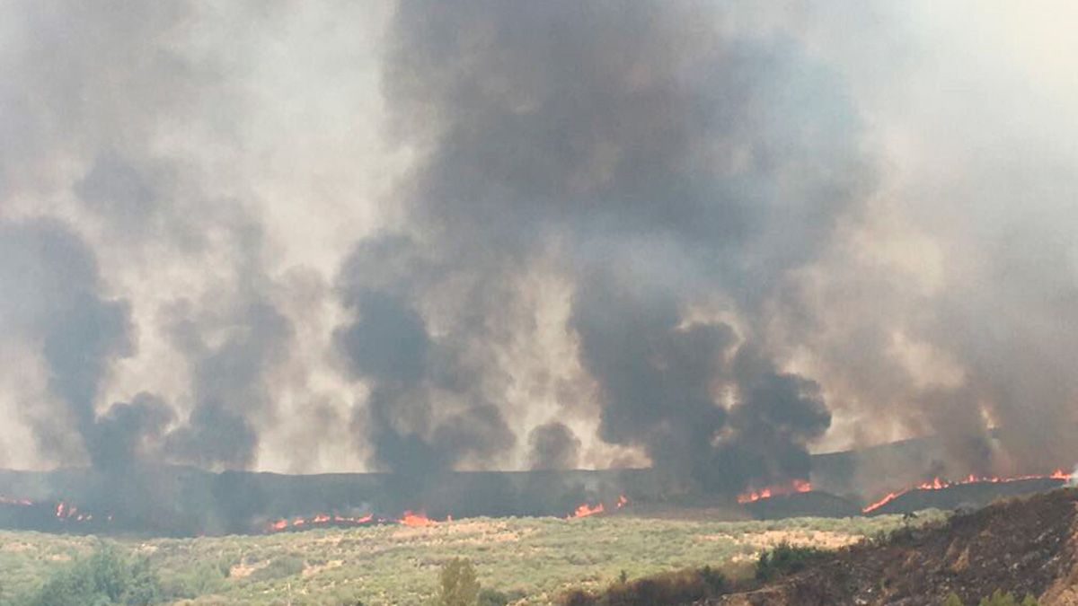 Imagen del incendio este jueves. | BRIFTABUYO