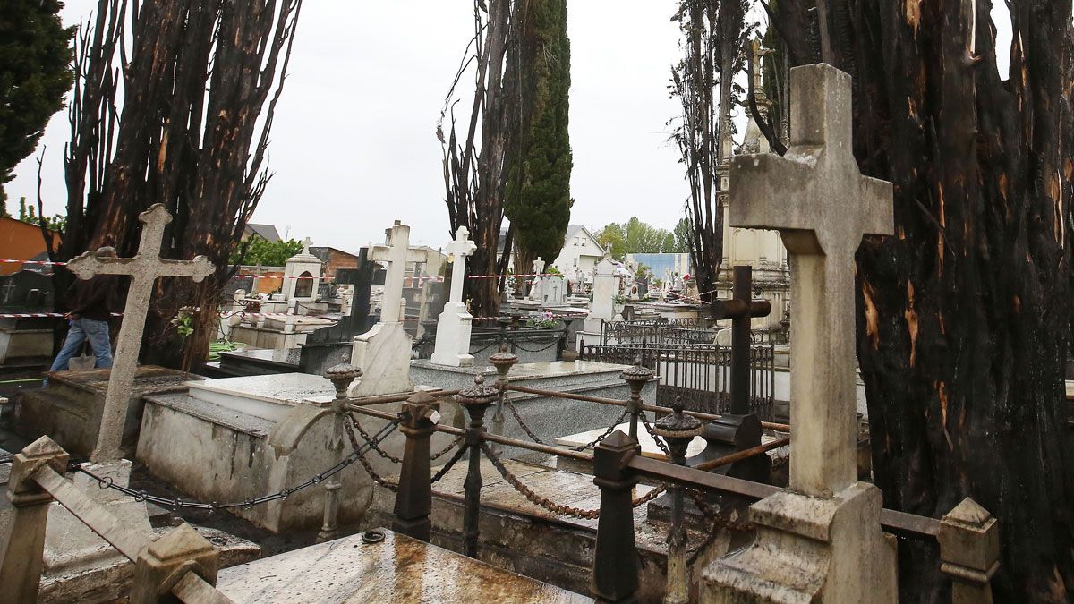 Cementerio de Cacabelos cuya ampliación ha sido anulada en los juzgados. | CÉSAR SÁNCHEZ (ICAL)