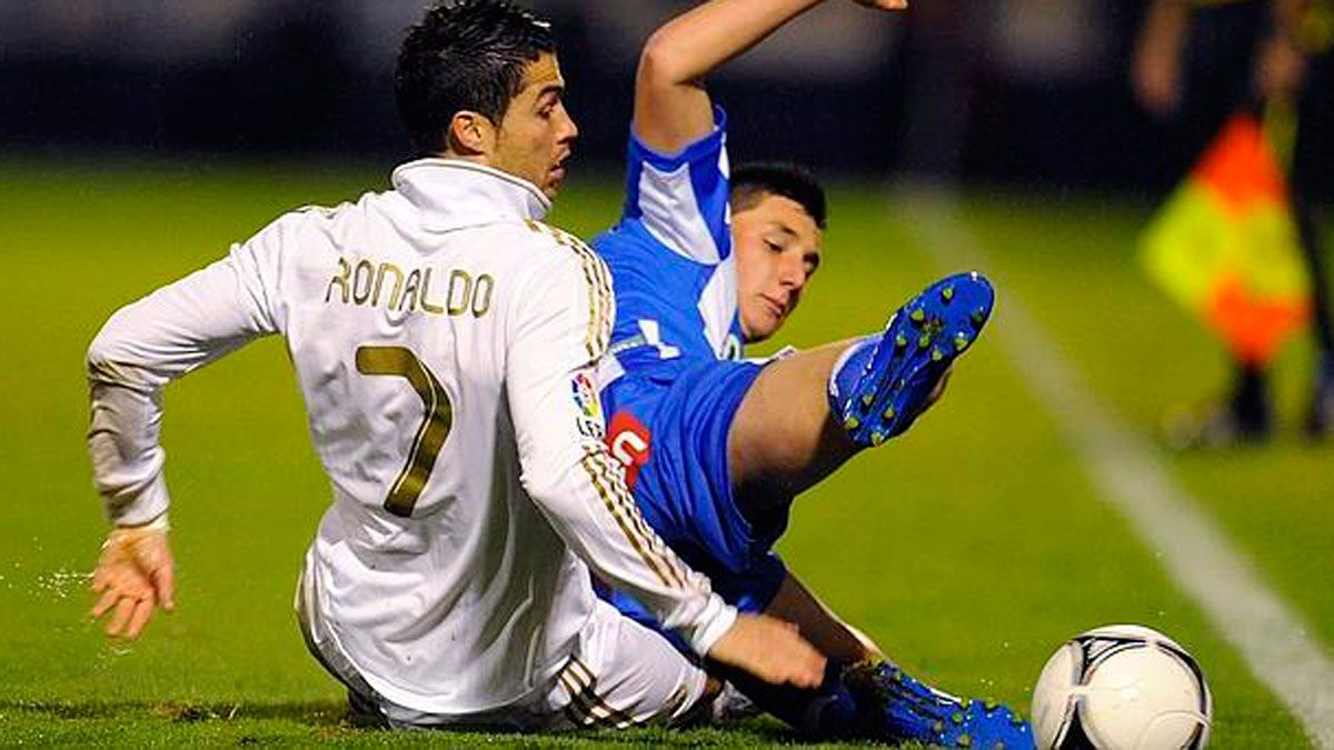 Cristiano Ronaldo, durante la eliminatoria ante la Ponferradina en 2011.