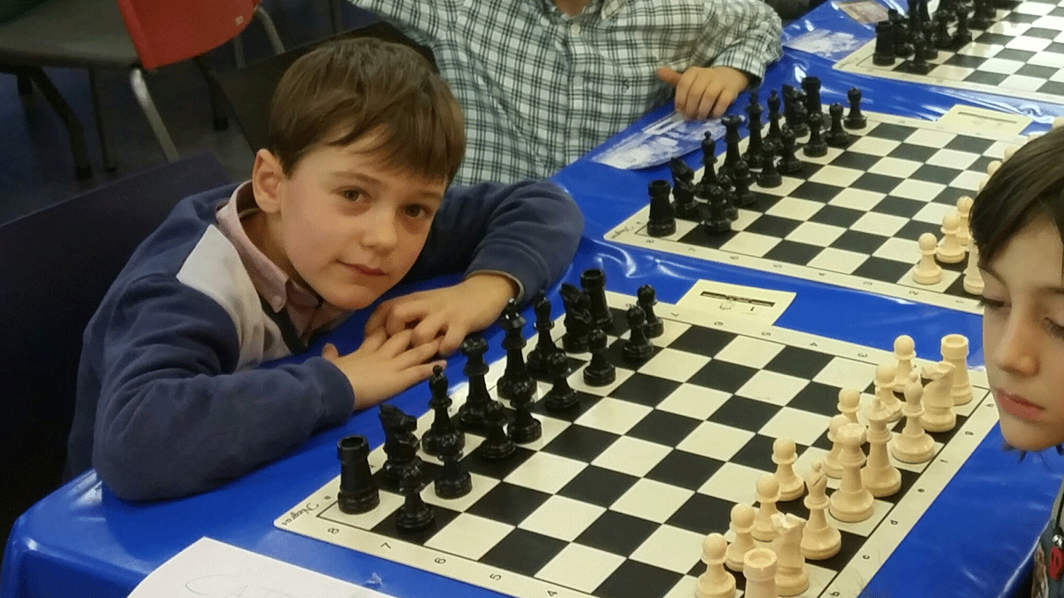 Heriberto Rubial, en el torneo de ajedrez.