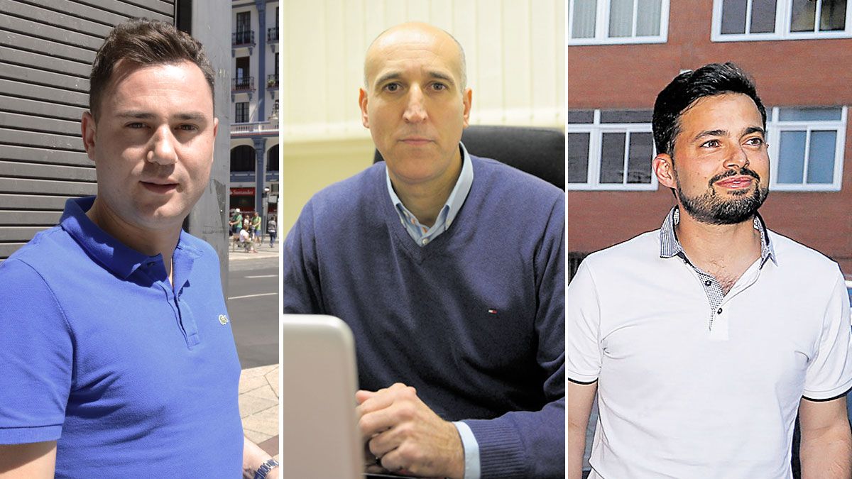 De izquierda a derecha, Javier Alfonso Cendón, José Antonio Diez y Diego Moreno. | L.N.C.
