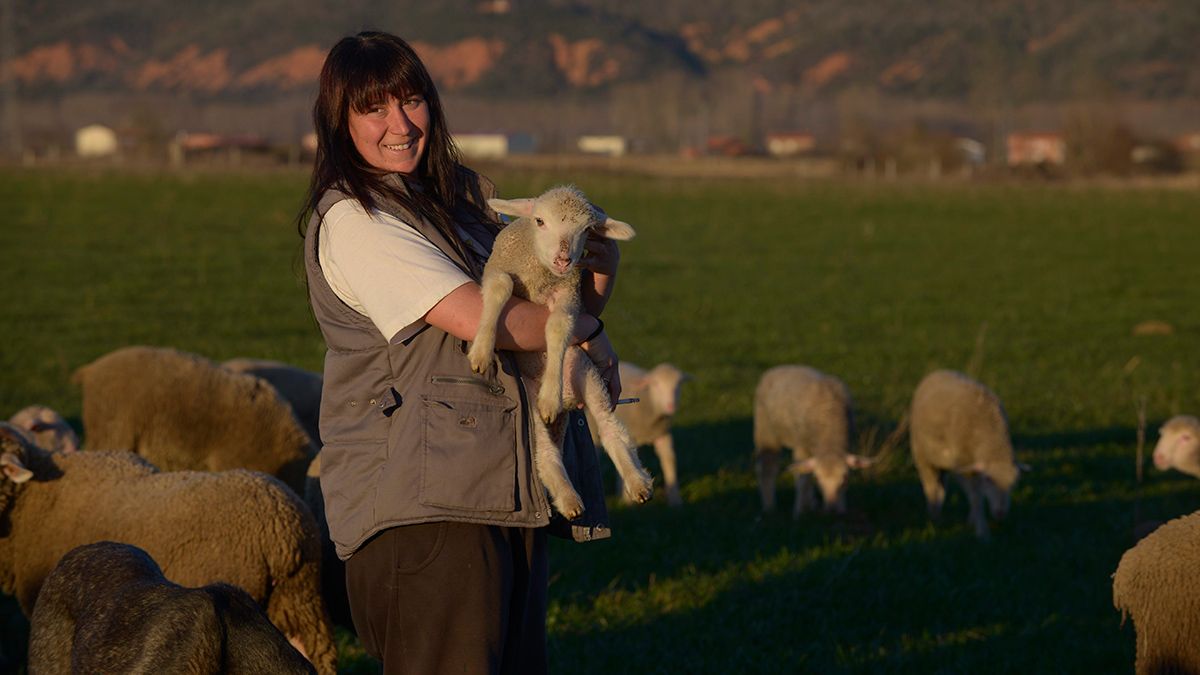 Ganadera de ovino en la localidad leonesa de Llamas de la Ribera. | MAURICIO PEÑA