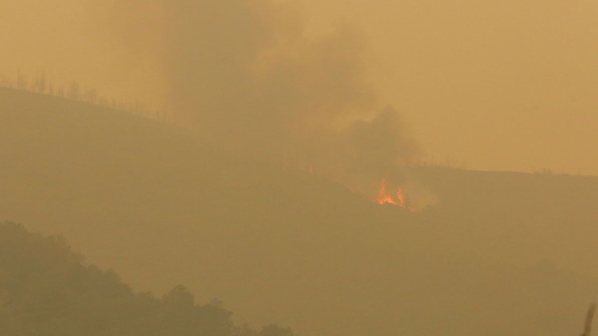 Imagen del incendio de Benuza. | CÉSAR SÁNCHEZ (ICAL)