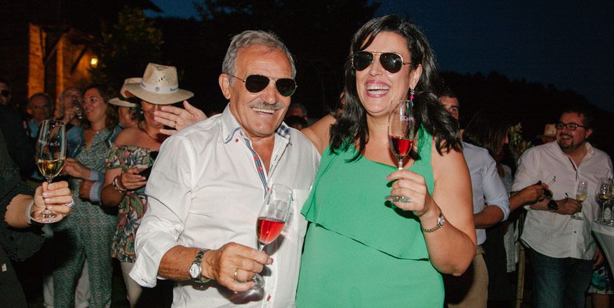 Prada y su esposa Flor en una de las galas del Vino Nuevo.