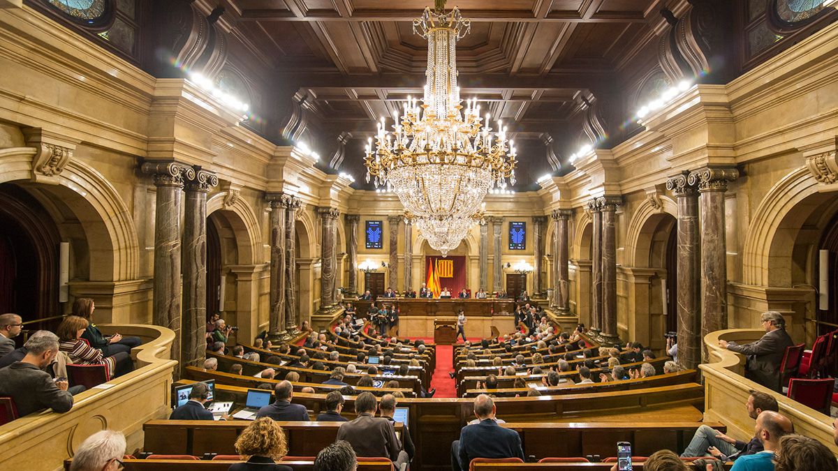 El Parlament catalán durante la sesión de este jueves. | PARLAMENT CAT