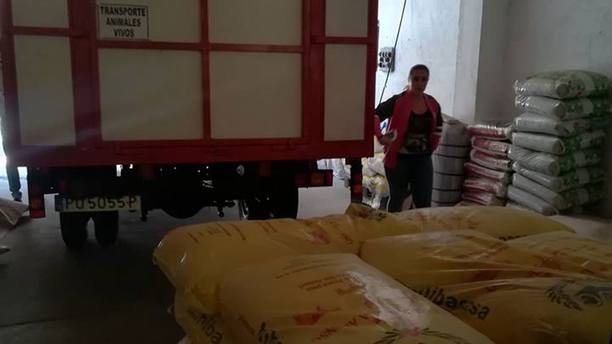 Almacén en el que se guardó el forraje y pienso donado. | BAMP