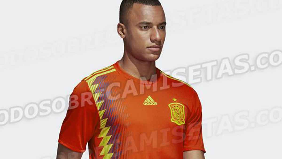 Diseño de la posible camiseta de España para el Mundial 2018. | L.N.C.