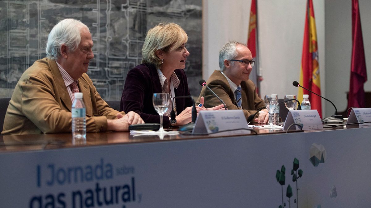 Guillermo García, Marta Margarit y Ricardo González Mantero, en la inauguración de la jornada. | L.N.C.