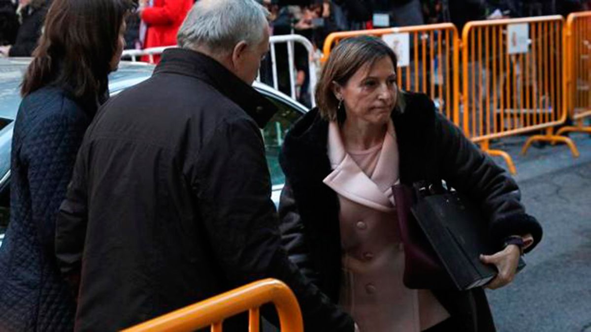 Forcadell a su llegada al Supremo. | ABC