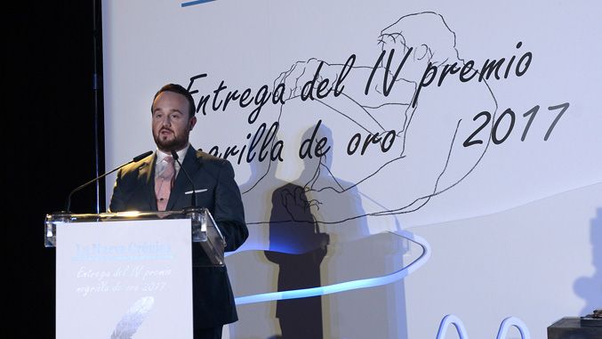 Álvaro Lesmes, durante su intervención antes de entregar la IV Negrilla de Oro. | MAURICIO PEÑA / DANIEL MARTÍN