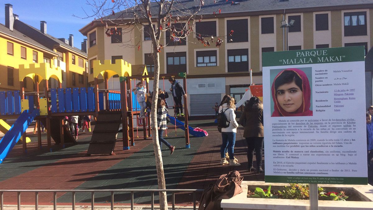 El parque infantil de Cubillos, a partir de ahora parque Malala Makai. | A. CARDENAL