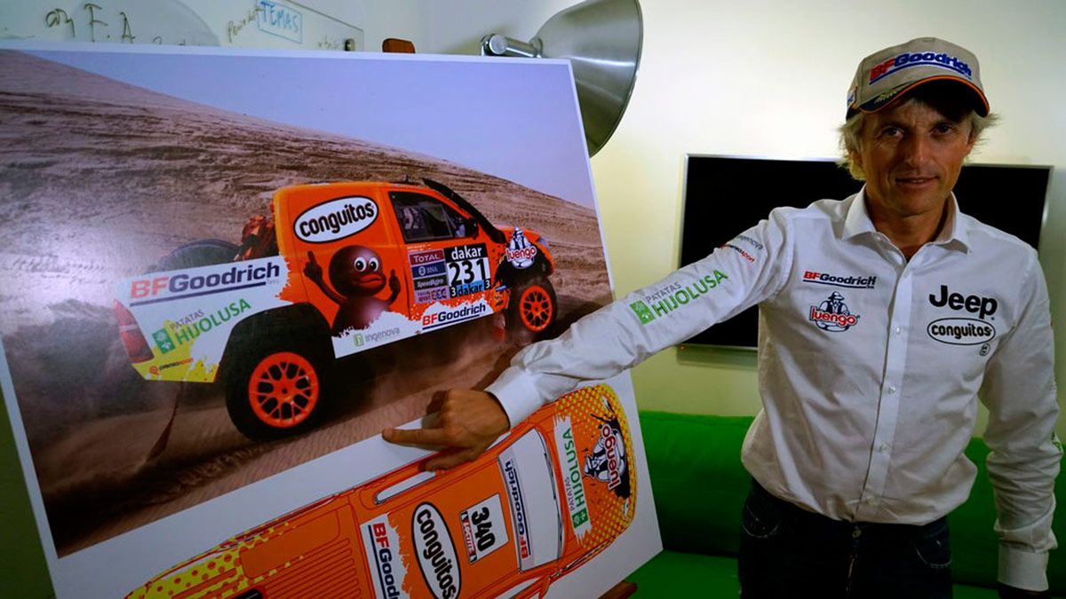 Imagen de la presentación de la participación de Calleja en el Dakar. | CUATRO Imagen de la presentación de la participación de Calleja en el Dakar. | CUATRO