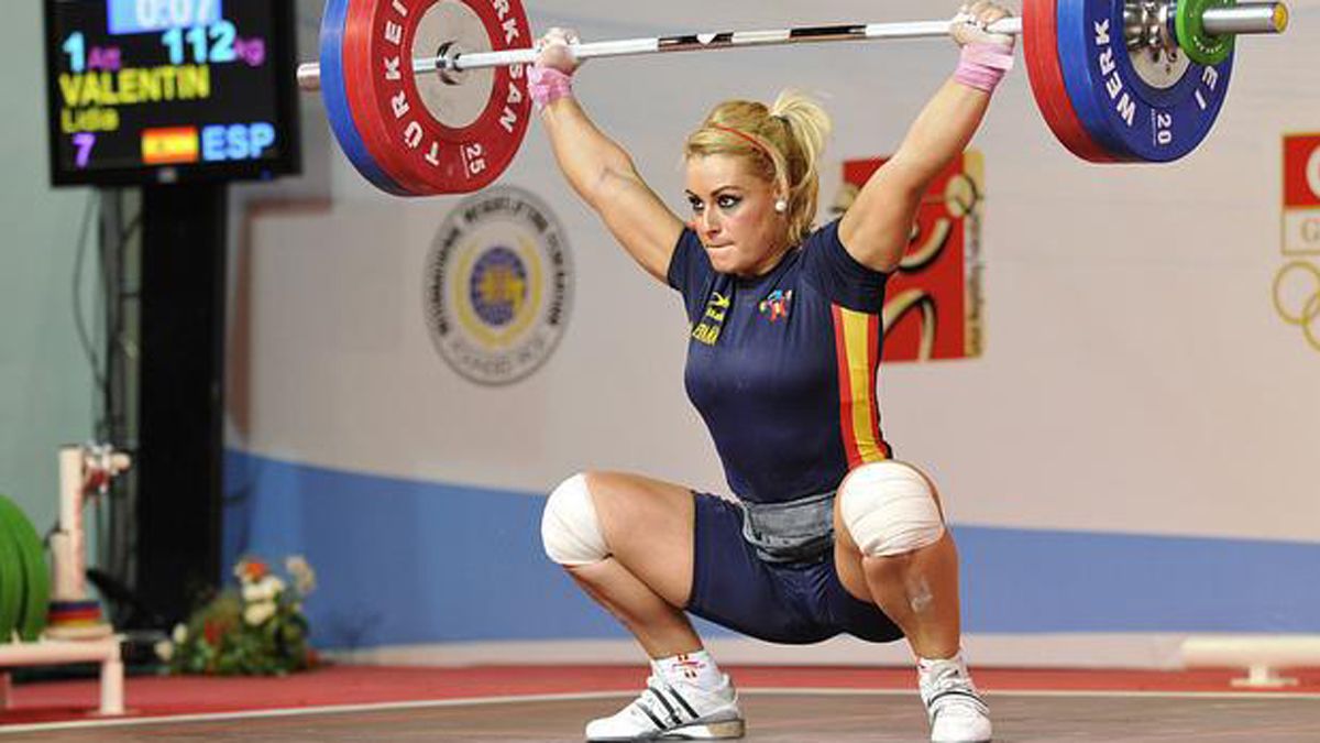 Lydia Valentín, durante una competición.