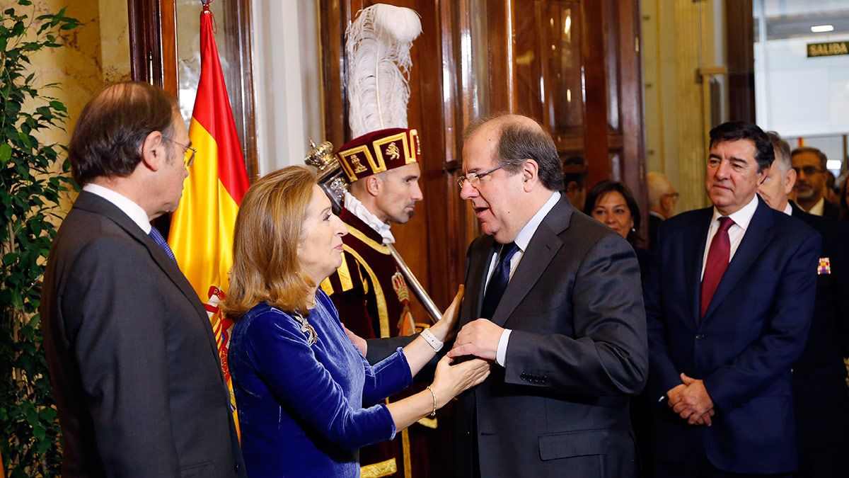 El presidente de la Junta de Castilla y León, Juan Vicente Herrera, asiste a la recepción con motivo del Día de la Constitución. | ICAL