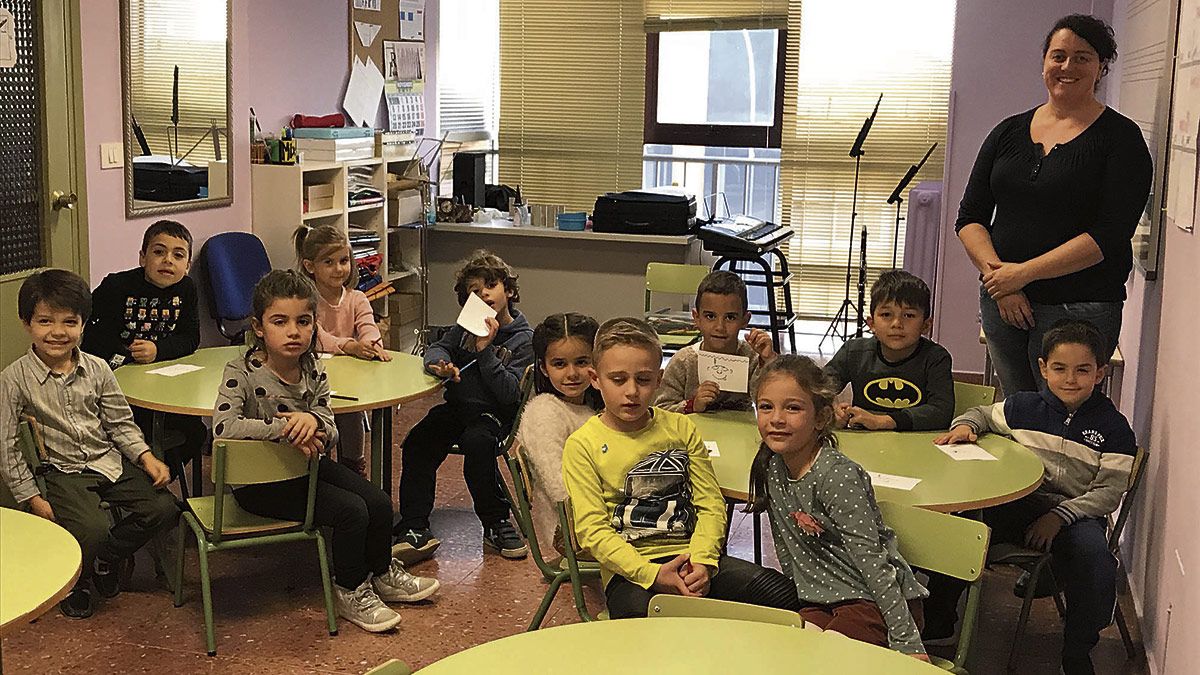 Alumnos de la Escuela de Música de Valencia de Don Juan.