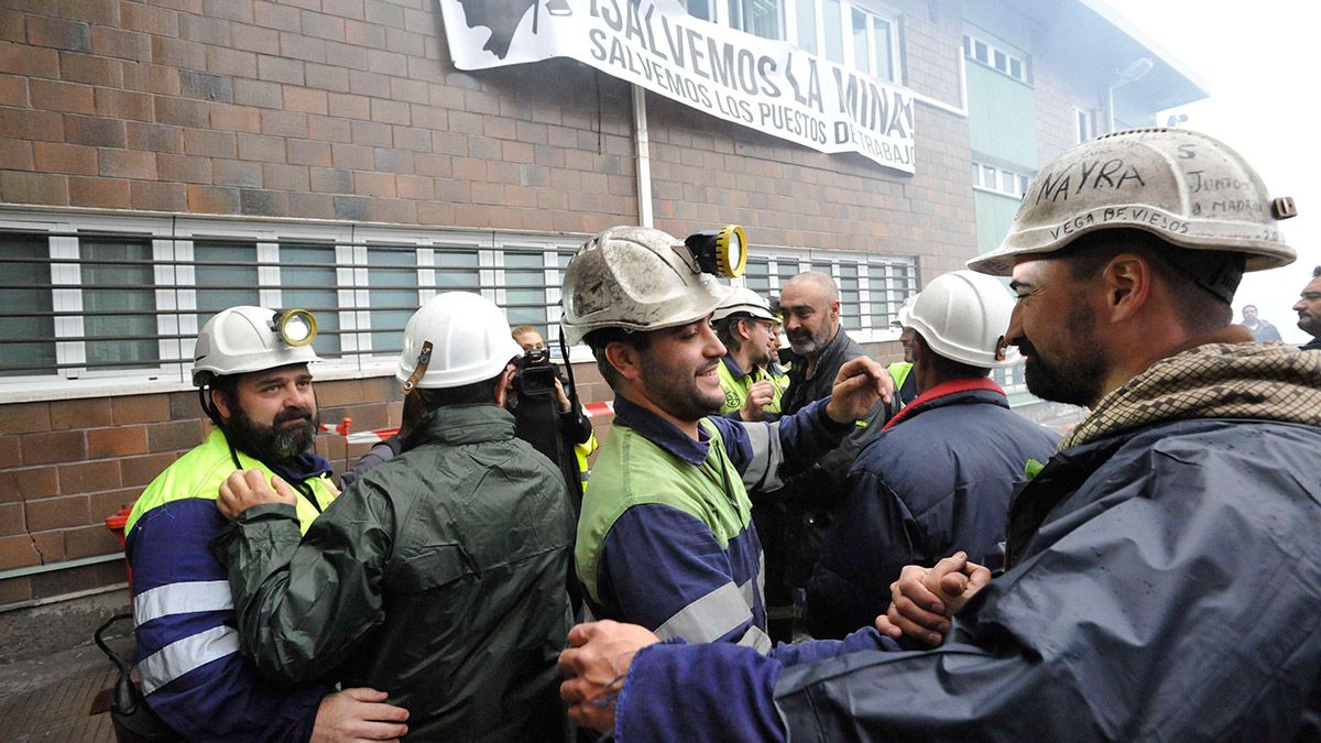 Imagen de archivo de una de las movilizaciones mineras de los trabajadores de la Hullera. | DANIEL MARTÍN