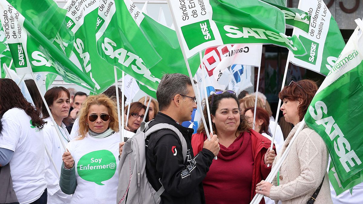 Imagen de archivo de una manifestación convocada por Satse. | ICAL