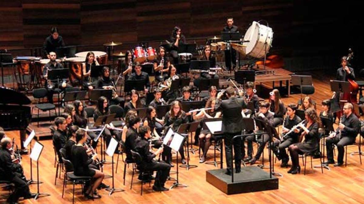 Imagen de la banda del Conservatorio de Música Cristóbal Halffter.